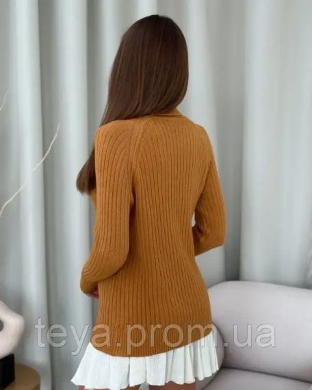 Свитер цвет горчичный размеры S, M, L FI_009311 | Зображення 2