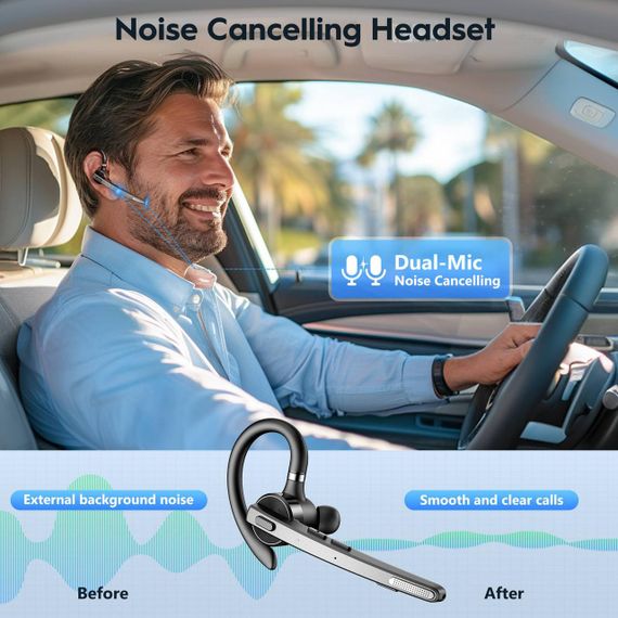 Навушники New Bee M53 Bluetooth 5.1 Headset Wireless Headphone Dual-Mic Mute CVC8.0 | Зображення 4