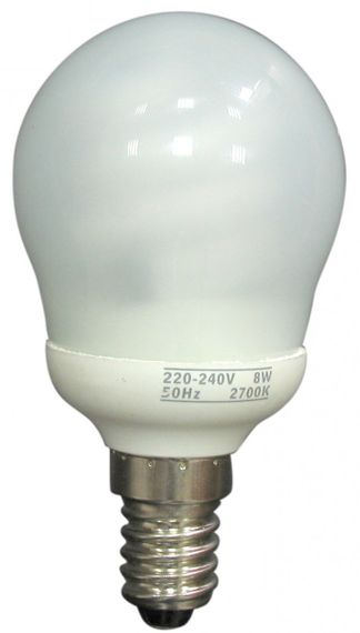 Лампа 8W E14 G45 AURA 230V