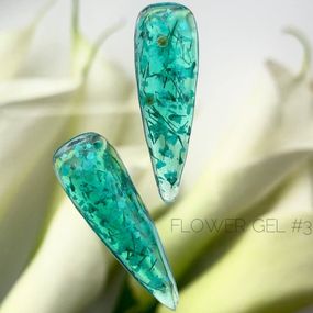 Гель з сухоцвітами Crooz Flower Gel №3 (прозоро-бірюзовий) 5 мл