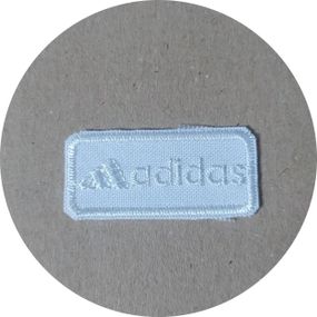 Нашивка на одежду (термо) Adidas 45*20 мм Білий