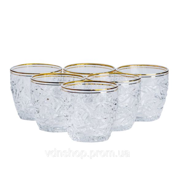 Набор стаканов  из 6 штук по 300 мл стеклянный прозрачный HP554