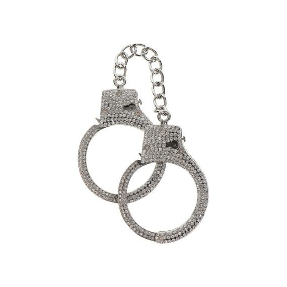 Наручники з камінням Diamond Wrist Cuffs Silver Taboom Sex Aura | Зображення 2