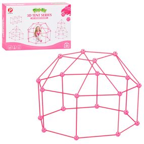 Дитячий конструктор-намет 3D Tent Series 137-1(Pink) 68 деталей, каркасний