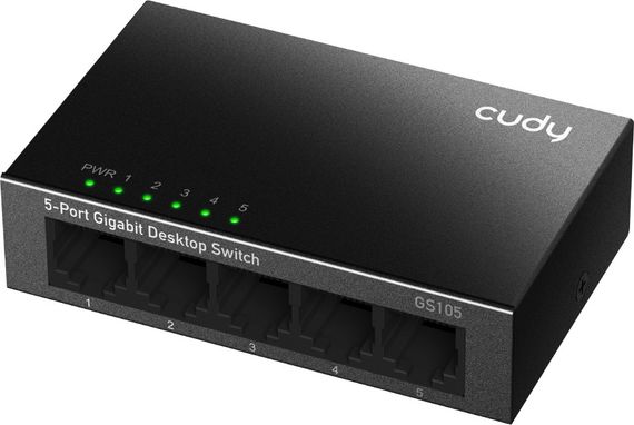 Комутатор Cudy GS105, 5 портовий Gigabit Metal Desktop Switch | Зображення 1