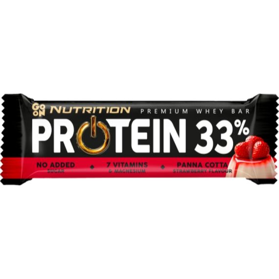 Протеїновий батончик Go On Protein Bar 50 gr (Panna Cotta Strawberry)