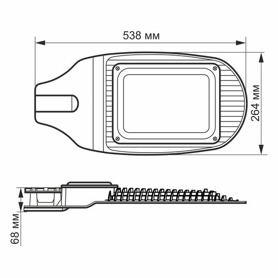 LED вуличний ліхтар VIDEX 100W 5000K Сірий | Зображення 2