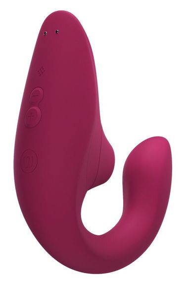 Вагинально-клиторальный стимулятор Womanizer Blend Vibrant Pink, вибрация + вакуум, 2 мотора | Зображення 2