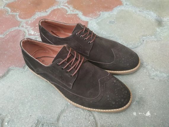 Замшеві чоловічі туфлі броги 43 розмір | Зображення 5