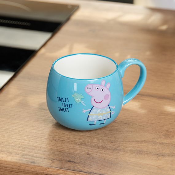 Чашка Peppa Pig керамічна 400 мл синя | Зображення 3