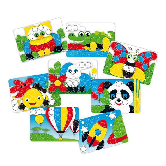 Набір - Для Занять Мозаїкою (33 Мм Фішки (48 Шт.) + Дошка-Кейс) | Зображення 1