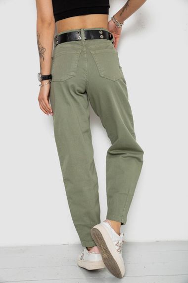 Джинси жіночі балони, колір оливковий, 182R00314 | Зображення 3