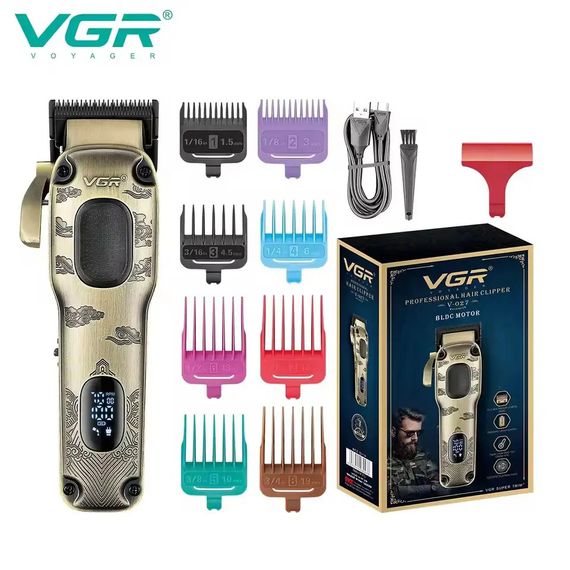 Профессиональная машинка для бритья головы VGR, Перезаряжаемый набор для стрижки волос OY-37 | Зображення 7