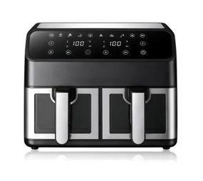 Аэрофритюрница Domotec MS-3226 air fryer 2 отсека общий объем 13 литров с дисплеем 4800 Вт Черный