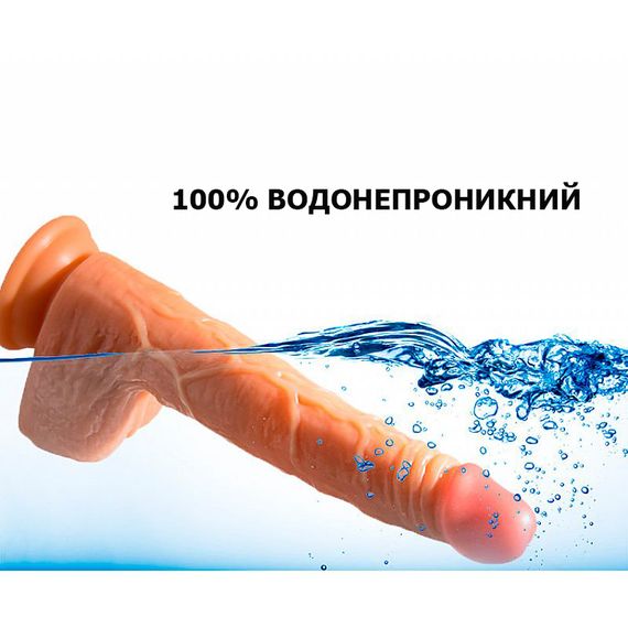 Реалістичний фалоімітатор Fighting Dildo з ротацією, поступальними рухами та підігрівом 225*40 mm | Зображення 7