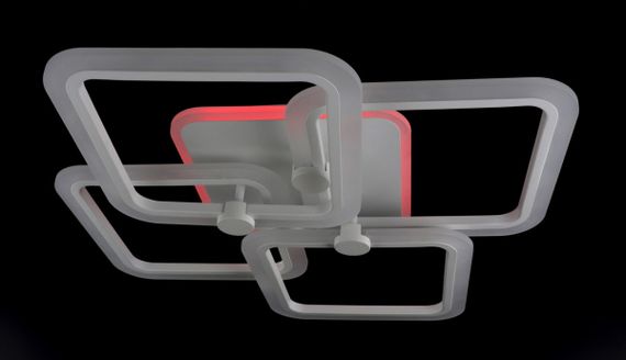 Люстра світлодіодна стельова LED світильник для квартири на стелю лед з пультом 25755 Білий 10х56х65 см. | Зображення 5