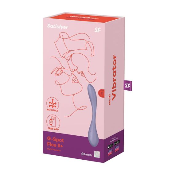 Універсальний вібратор Satisfyer G-Spot Flex 5+ Lilac — гнучкий вібратор для точки G і клітора | Зображення 7