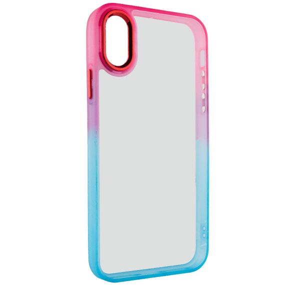 Чохол TPU+PC Fresh sip series для Apple iPhone XS Max (6.5") TPU+PC, Бирюзовый / Розовый