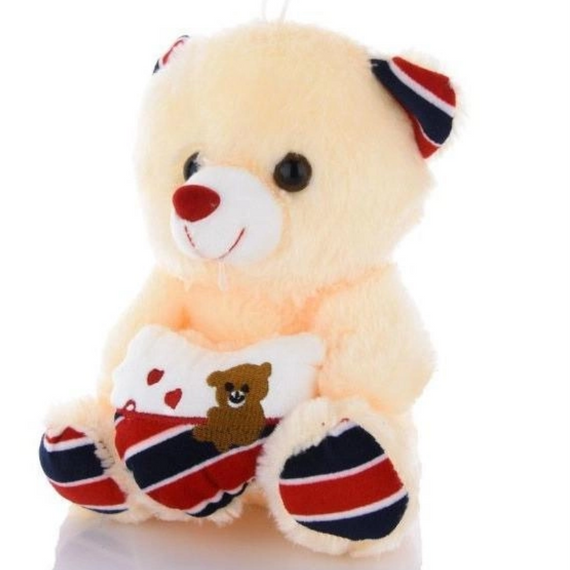 М'який ведмідь зі світловим та звуковим ефектом, Плюшевий ведмедик 25 см   знижка