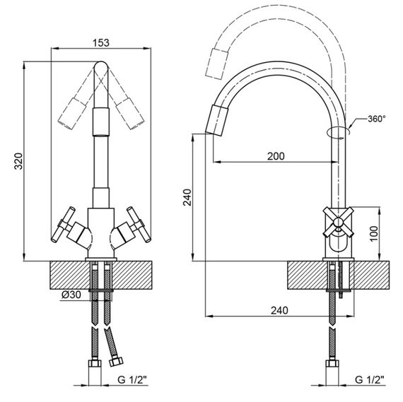 Змішувач для кухні Lidz Wind 013F3, Nickel LDWIN013F3NKS43392 | Зображення 2