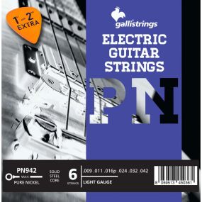 Струни для електрогітари Gallistrings PN942 (.009-.042), LIGHT, Pure Nickel