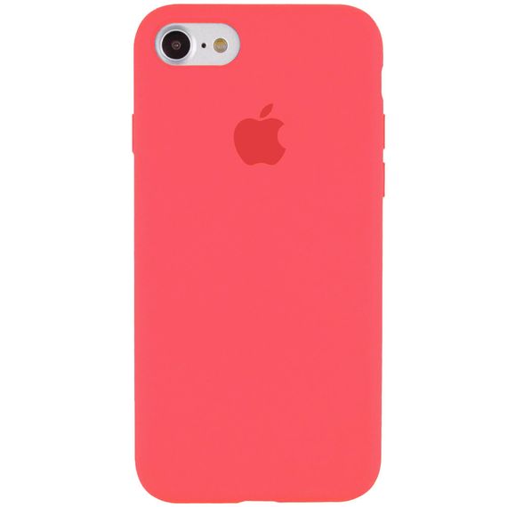 Чохол Silicone Case Full Protective (AA) для Apple iPhone 6/6s (4.7") Кавуновий/Watermelon red