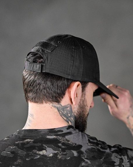 Тактична бейсболка поліції чорна ДЛ6321 | Зображення 2