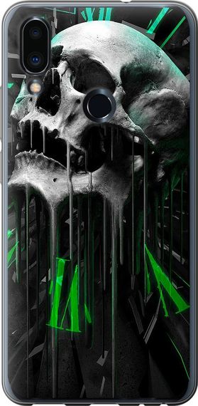Чехол на Meizu Note 9 Череп-часы "4100u-1689-17620"