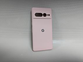 Google Pixel 7 Pro | Протиударний чохол з логотипом | Soft Touch | пудровий