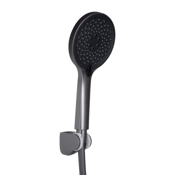 Змішувач для ванни Qtap Vlasta New (з душовим гарнітуром) QTVLA259GMB45643 Gunmetal Black PVD | Зображення 3