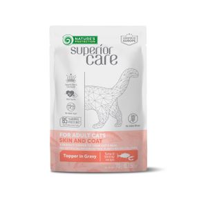 Вологий корм для котів Nature's Protection Superior Care Skin And Coat Adult Cats All Breeds With Tuna And Shrimps, 70 гр