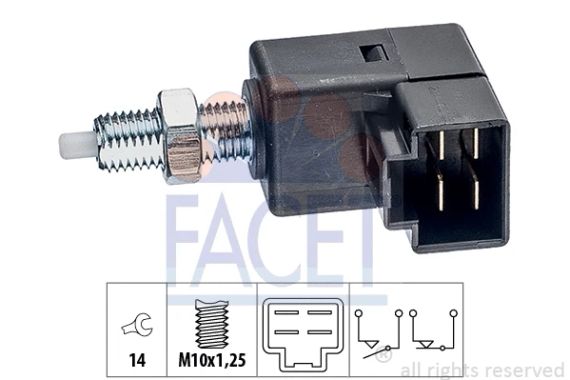Вимикач стоп сигналу Accent/Elantra/i30/Santa Fe/Sonata/Ceed/Cerato/Rio/Spartage 1.0-5.0 95-, FACET (71294)
