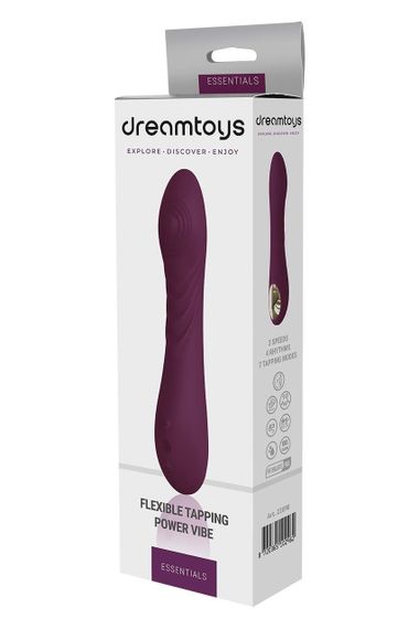 Вібратор гнучкий з пульсацією Dream Toys Essentials Tapping Power Vibе, фіолетовий Sex Aura | Зображення 4