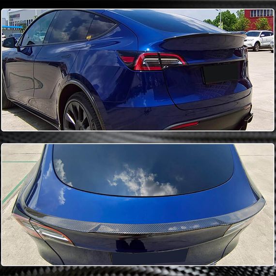 Спойлер Сухой Карбон V6 (2020-2023) для Tesla Model Y 2020- гг | Зображення 5
