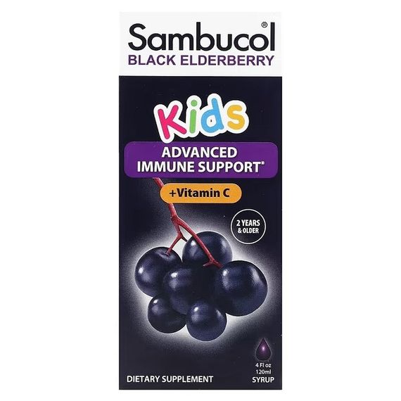 Бузина Sambucol Black Elderberry For Kids 120 ml /12 servings/ | Зображення 1