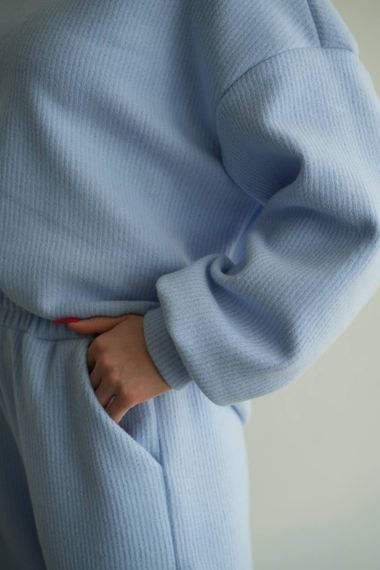 Костюм шерсть рібана 44 блакитний 828 | Зображення 4