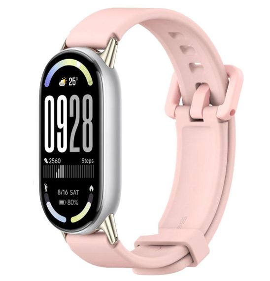 Силіконовий ремінець Mijobs для фітнес браслета Xiaomi Smart Band 10 - Pink | Зображення 1