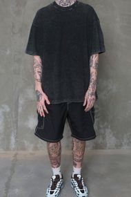 Виварена оверсайз футболка Without Washed Black