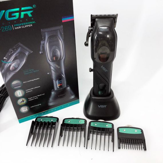 Профессиональный триммер с набором насадок, Мужской триммер для окантовки, Машинка для стрижки хорошая VP-63 | Зображення 5