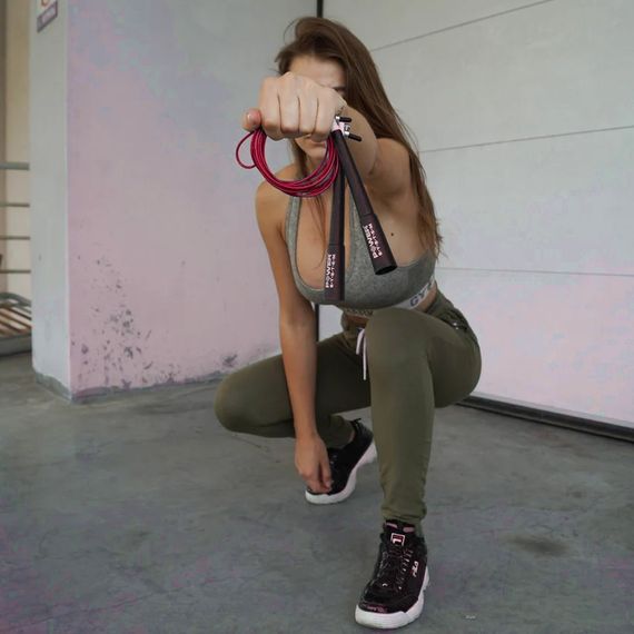 Скакалка швидкісна Power System PS-4033 Crossfit Jump Rope Red (2,8m.) | Зображення 1
