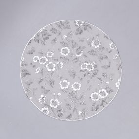 Коврик для сервировки стола Flowers 38 см, серебро HP-36327-12G