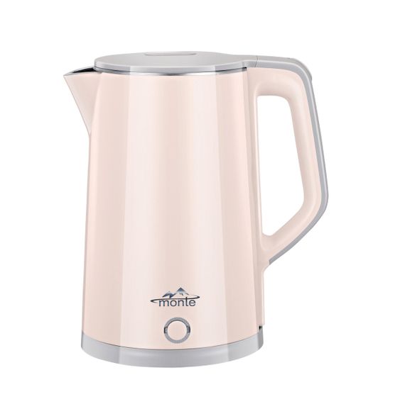 Електрочайник Monte MT-1826 Beige, 1.7 л, 1500 Вт, з подвійними стінками