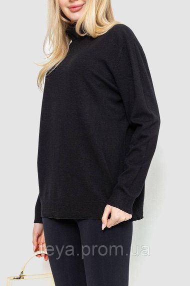 Гольф жіночий однотонний базовий, колір чорний, розмір XL-XXL FA_008663 | Зображення 2