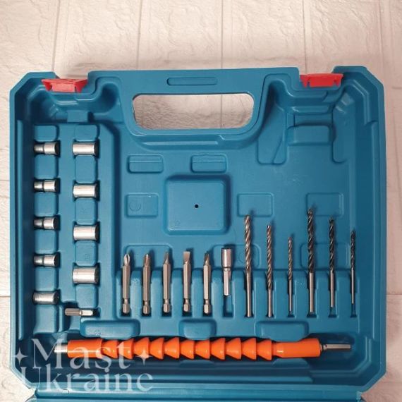 Акумуляторний шуруповерт 12V з набором інструментів, 18 режимів, 1 акумулятор, кейс для транспортування | Зображення 3