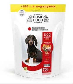 Home Food Гіпоалергенний беззерновий сухий корм для собак дрібних порід 700 г