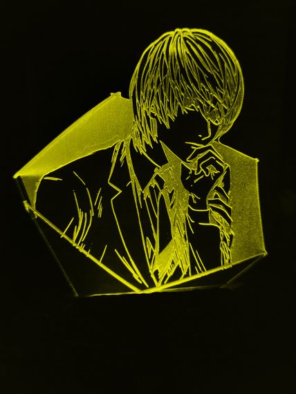 Акриловий світильник-нічник Зошит Смерті Лайт жовтий tty-n000838