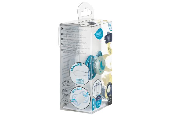 Пустышка симметрическая Nuvita NV7065 Air55 Cool 0m+ &quot;месяц&quot; светящаяся в темноте бирюзовая (NV7065GE) | Зображення 3