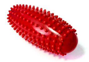 Масажний ролик Almond EasyFit овальний із шипами червоний (EF-1071-R)