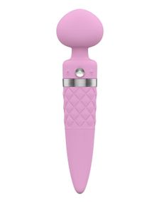 Вібромасажер 2-в-1 PILLOW TALK - Sultry Pink, класичний масажер і вібратор з ротацією, підігрів