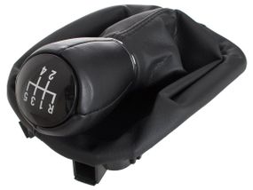 Seat Leon I 99-06 ручка переключения передач черная + чехол с рамкой 5 передач, Сеат Леон 1